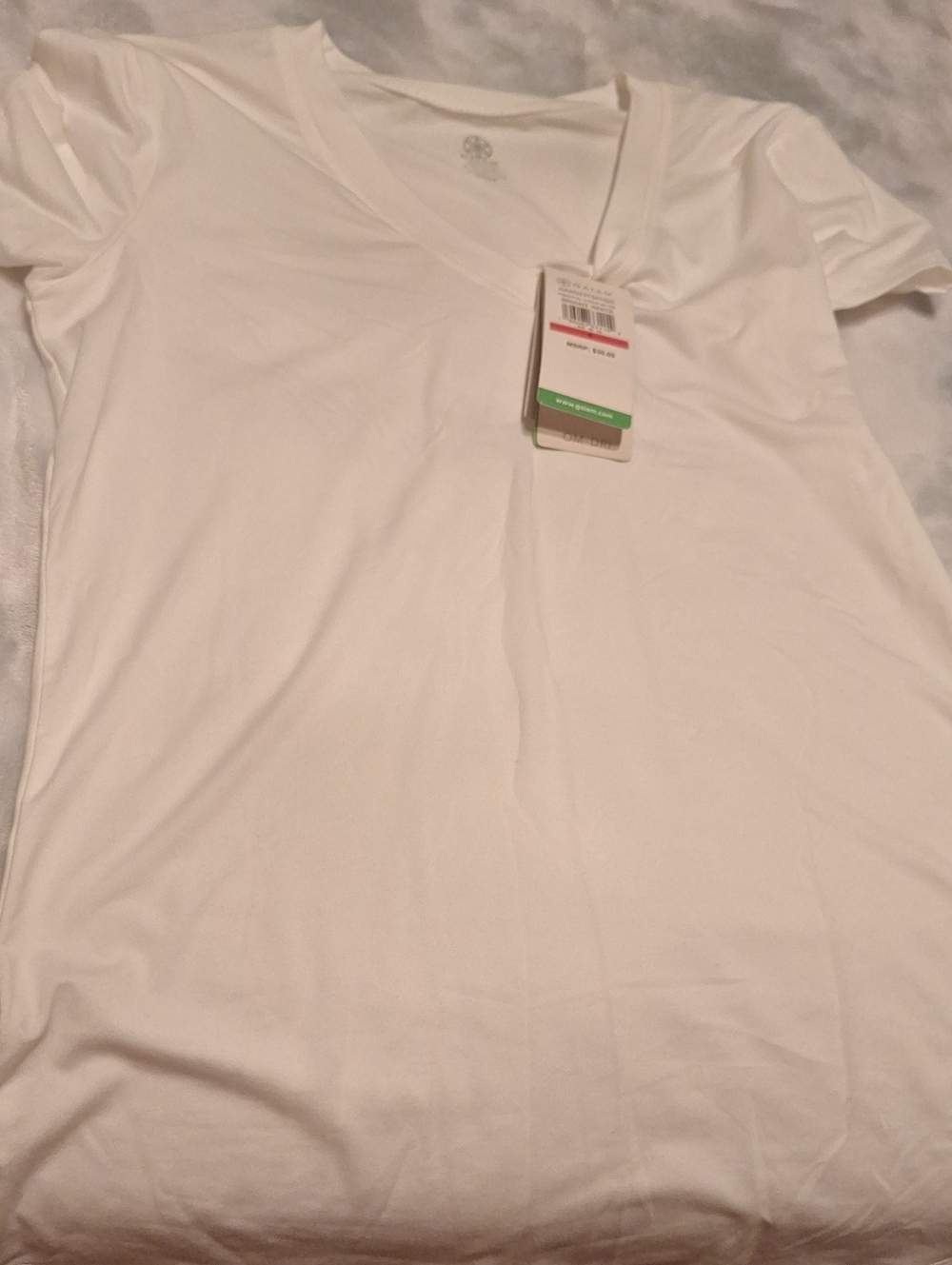GAIAM Bright White V-Neck Tee